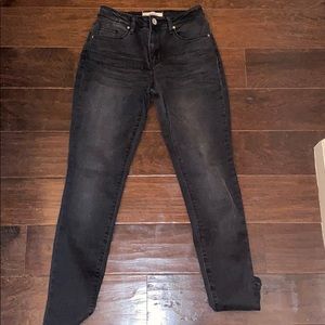 Black denim skinny jeans